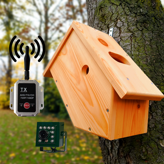 Side View Nest Box with AHD Wireless Camera + Digital Transmitter